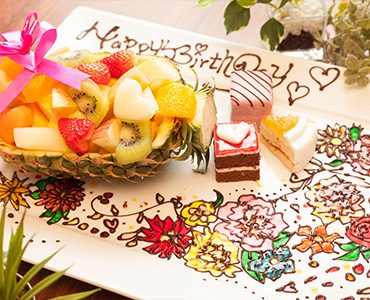 誕生日プレートもご用意（※イメージ）